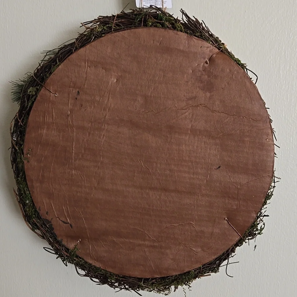 Forest Rustic Cottage Wreath with Red Mushroom Accents